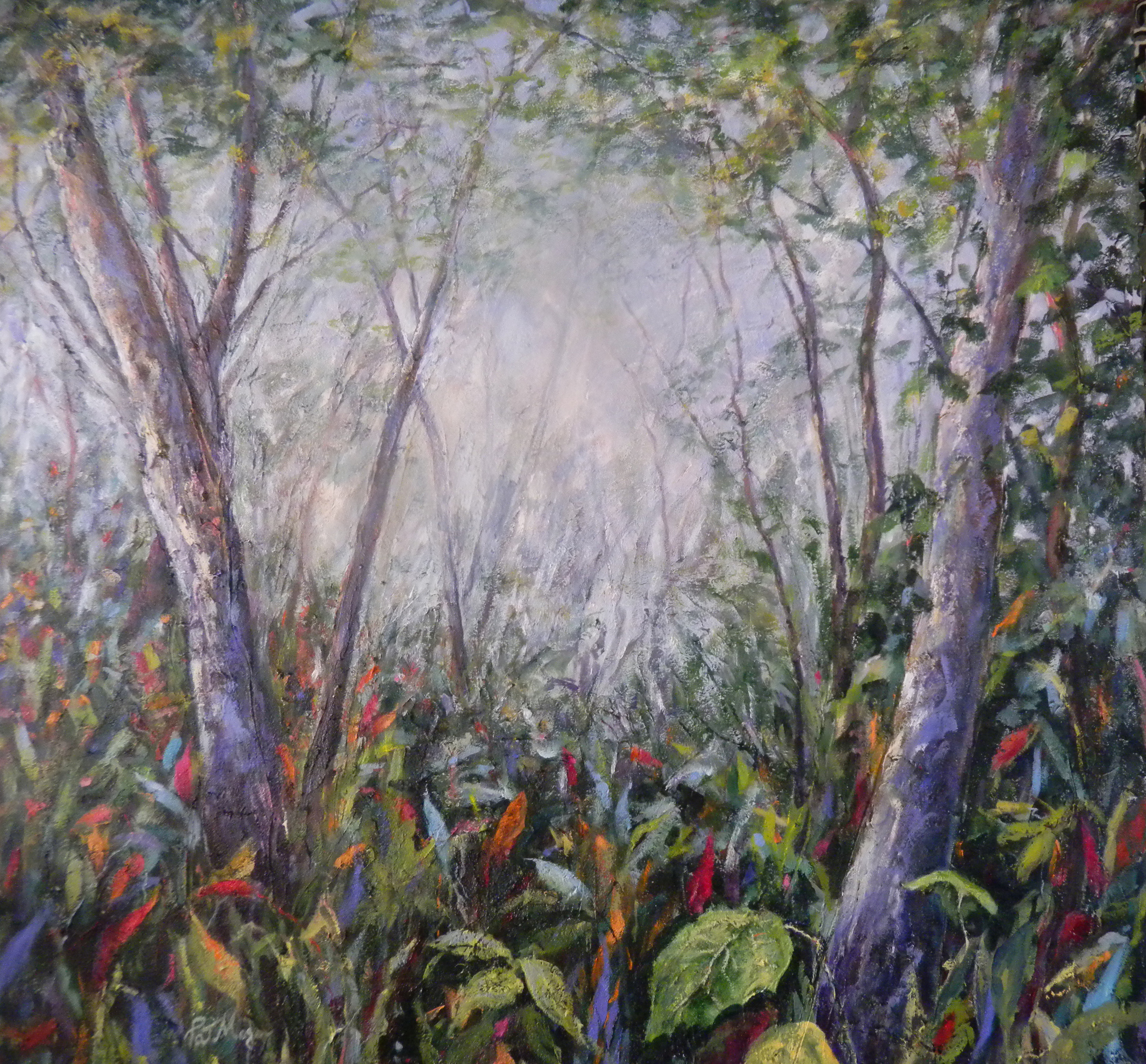 Misty- mixed media 48X48