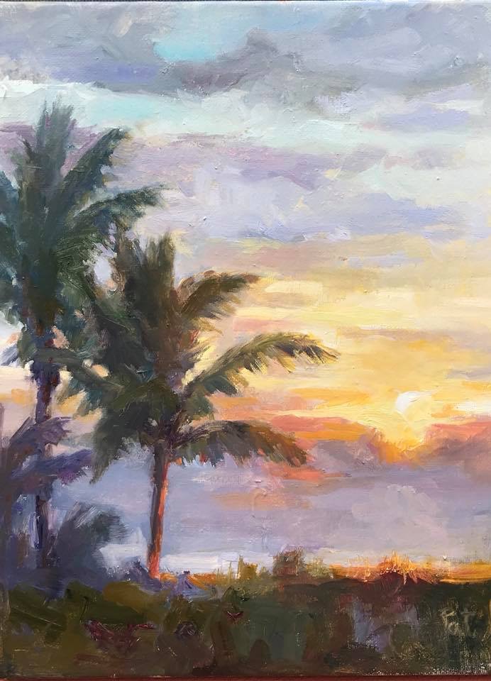 Morning glow, oil on canvas