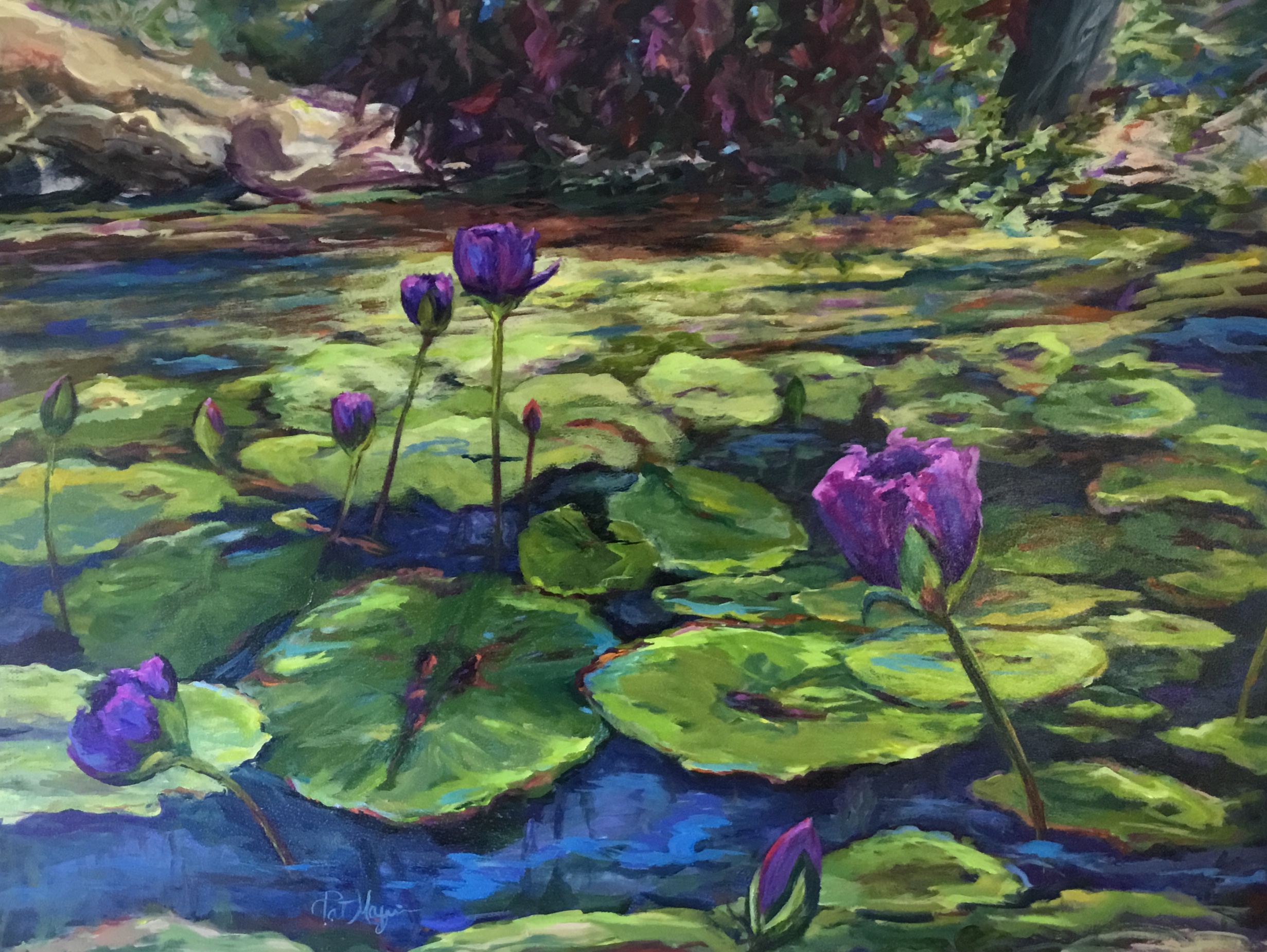 Unfolding, acrylic on canvas, 36x48