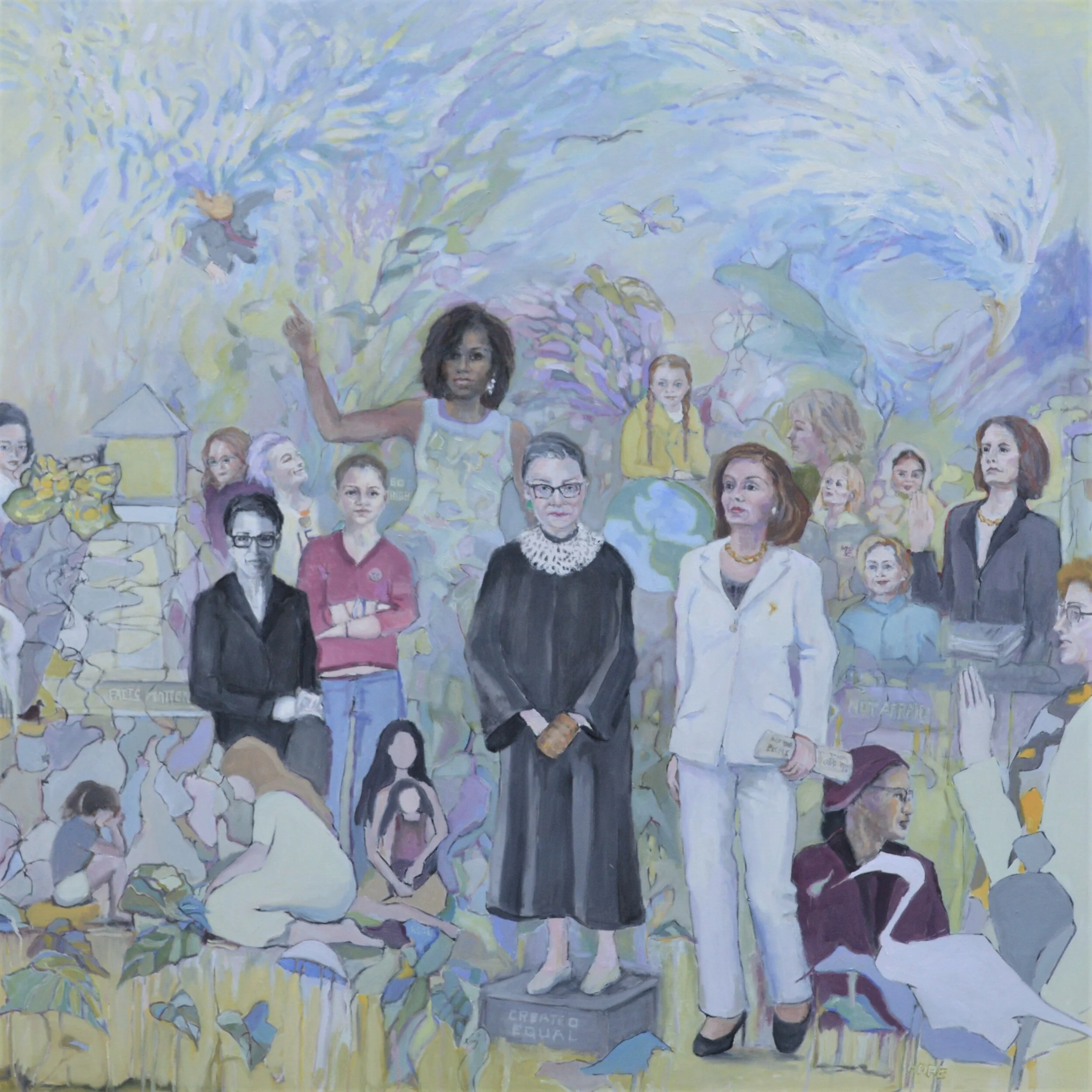 HerStory oil on canvas. 48X48 Best in Show, Tupac Center for The Arts National  Competition, 2021