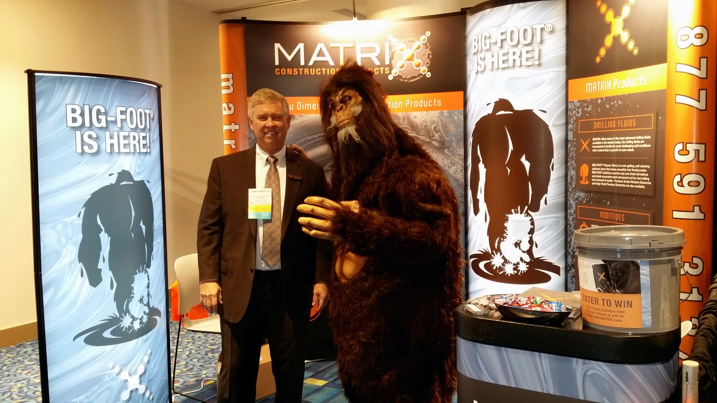 The first confirmed BIG-FOOT® sighting at foundation construction conference. No injuries were reported.