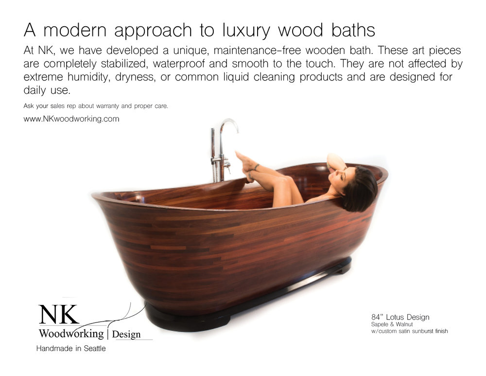 Wood Bathtubs Wooden Bath Sculpture, Custom Wood Bathtub