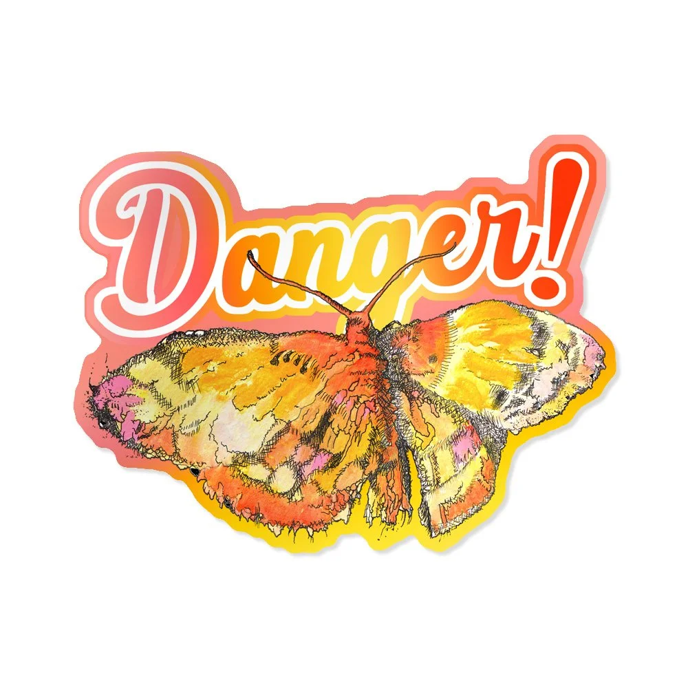 BUTTERFLY (MOTH) (ORANGE) [FAUNA 24]