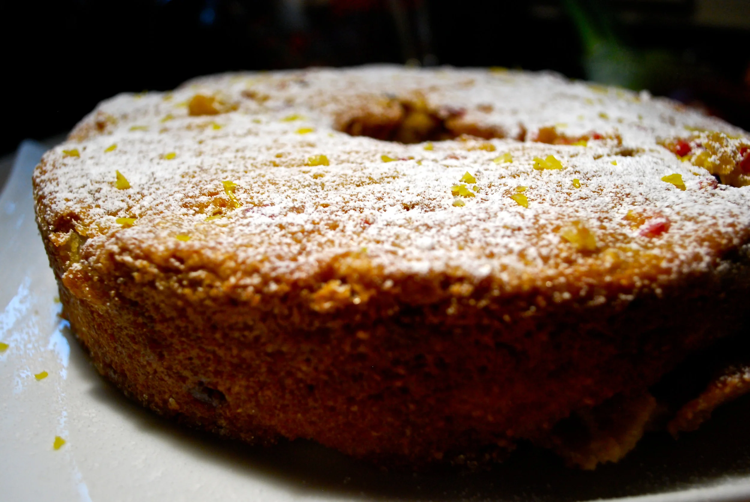 Cranberry Pear Cornmeal Cake