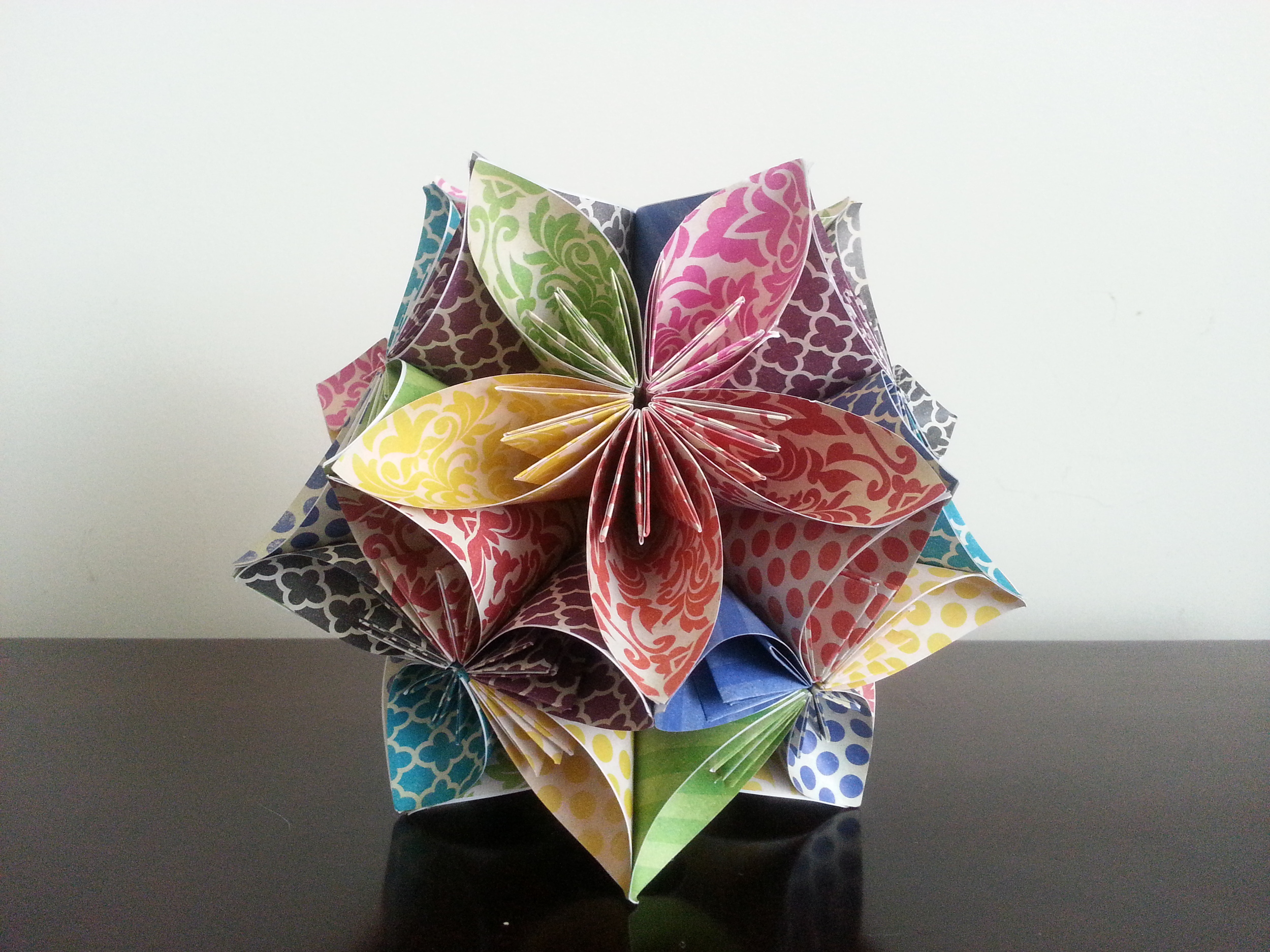 another origami flower ball