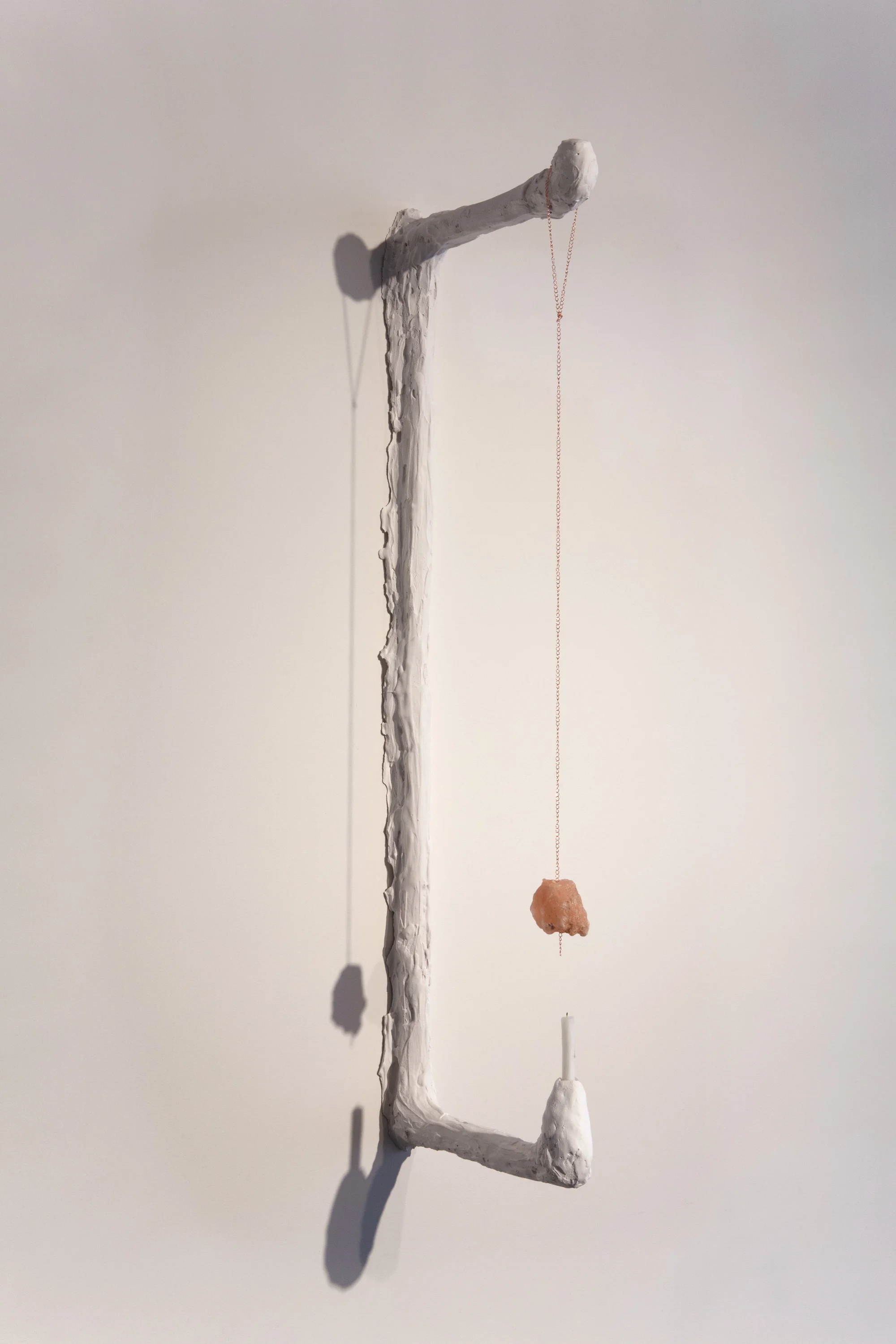 Kathryn O'Halloran, Rock Salt Scone, 2015, plaster, chain, Himalayan rock salt