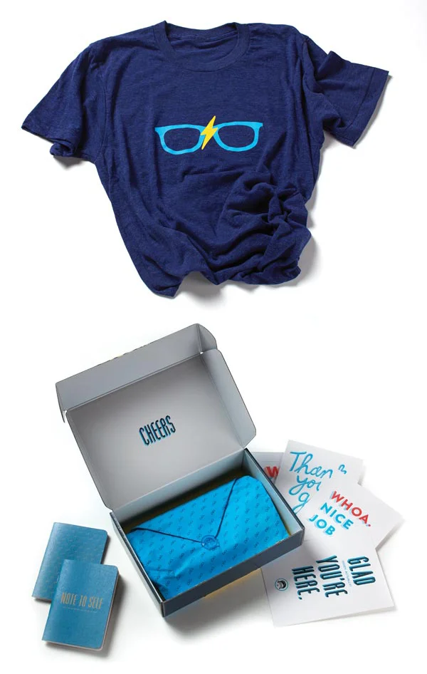 Blue Envelope Box & Shirt