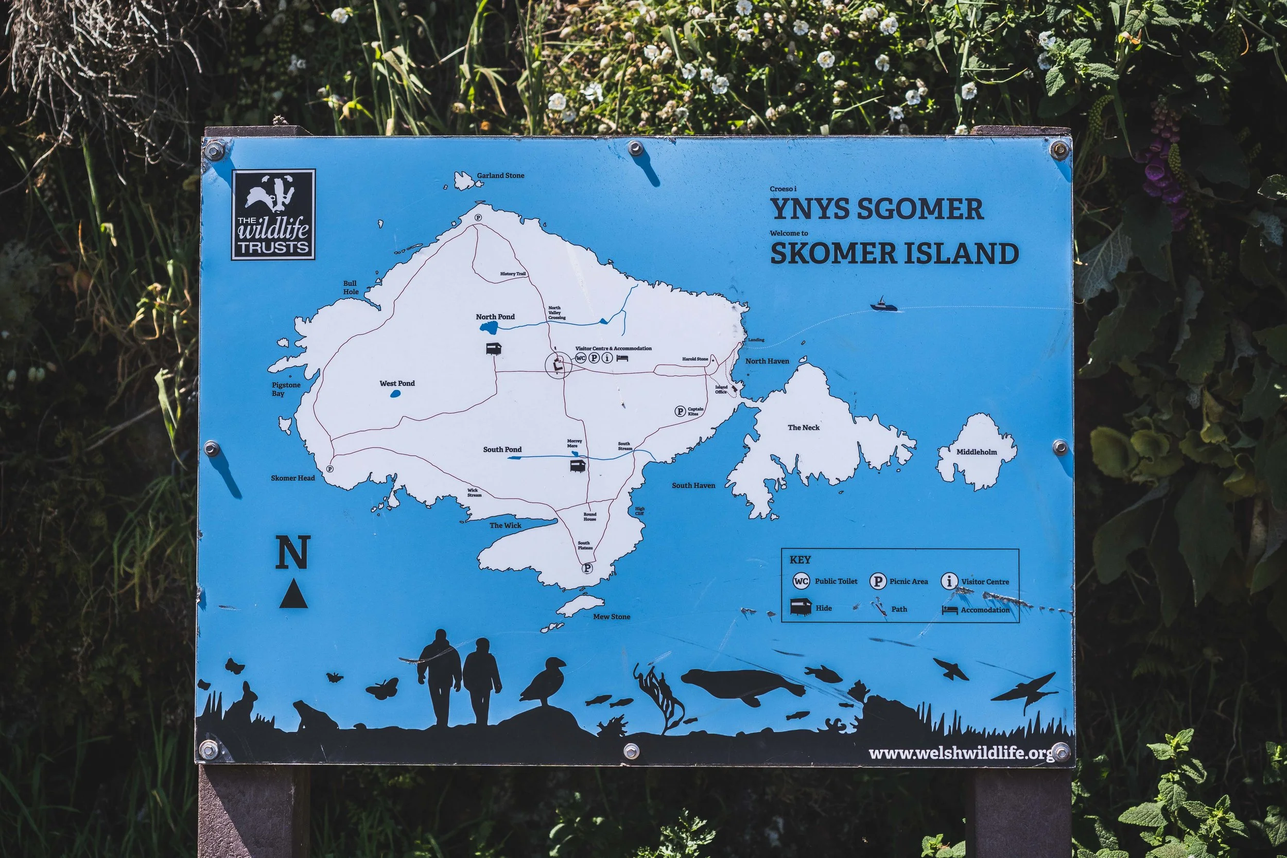 Map showing the one and only toilet on the island!