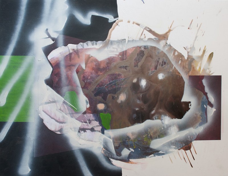 Trying to remember a Dream after waking up / 2024 / Acrylic on Bristol Board / 55 x 70 cm 