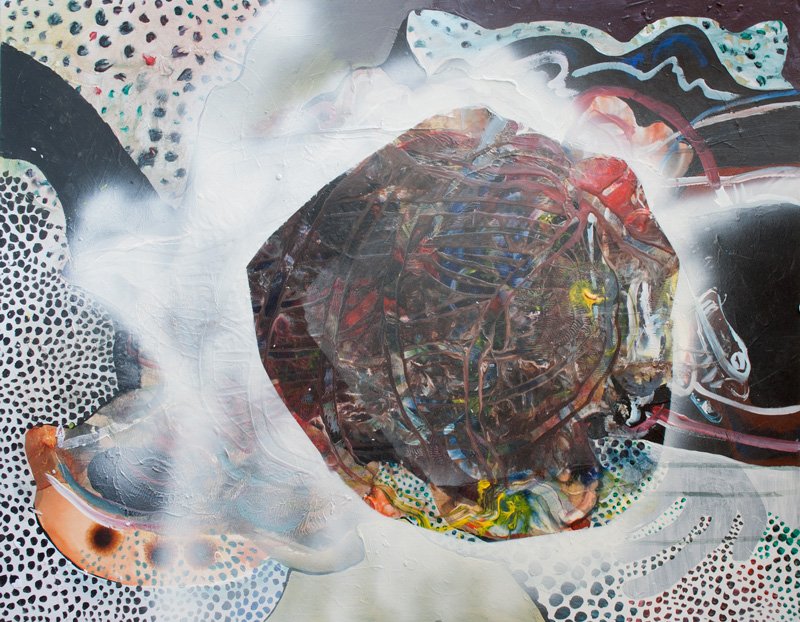Trying to remember a Dream after waking up / 2024 / Acrylic on Bristol Board / 55 x 70 cm 