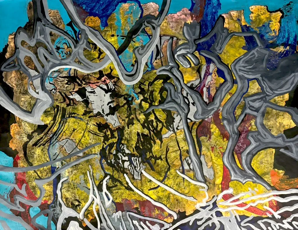 Talkshow / 2025 / Acrylic on Paper / 200 x 170 cm