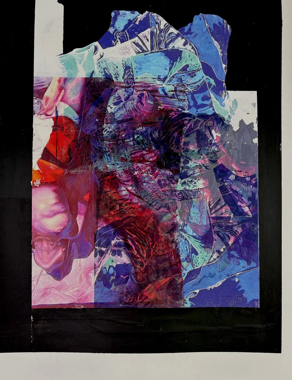 Projecting Bodies (Edition) / 2025 /Acrylic on Bristol-Board / 50 x 70 cm