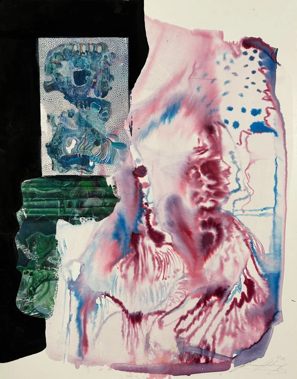 Uncertain Viewer / 2022 / Acrylic and Watercolor on Paper / 50 x 70 cm