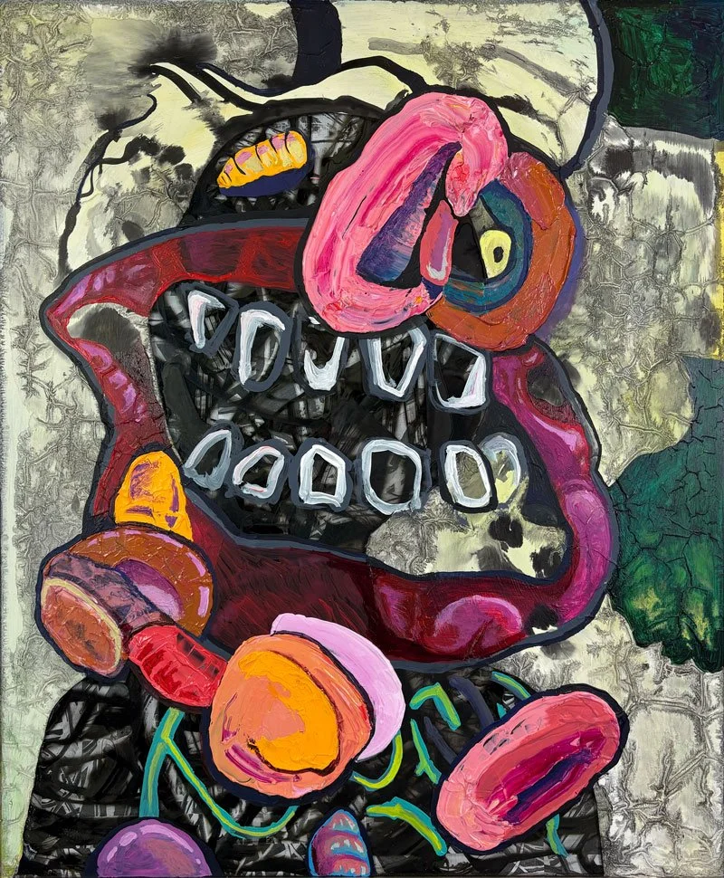 Head / 2026 / Acrylic-on-Glass / 50 x 60cm