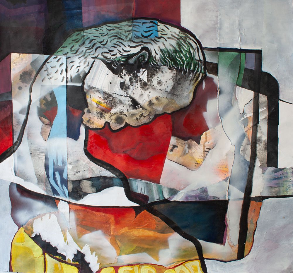 Straßenbahn / 2025 / Acrylic on Paper / ca 80 x 80 cm 