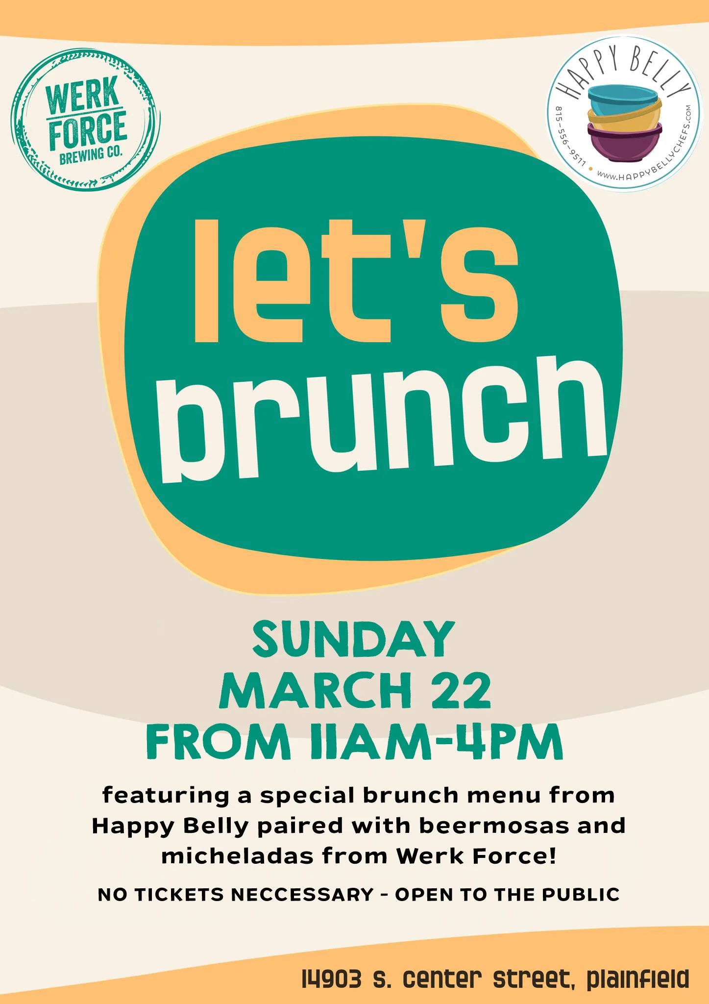 Let's Brunch Sunday March 22 from 11-4pm