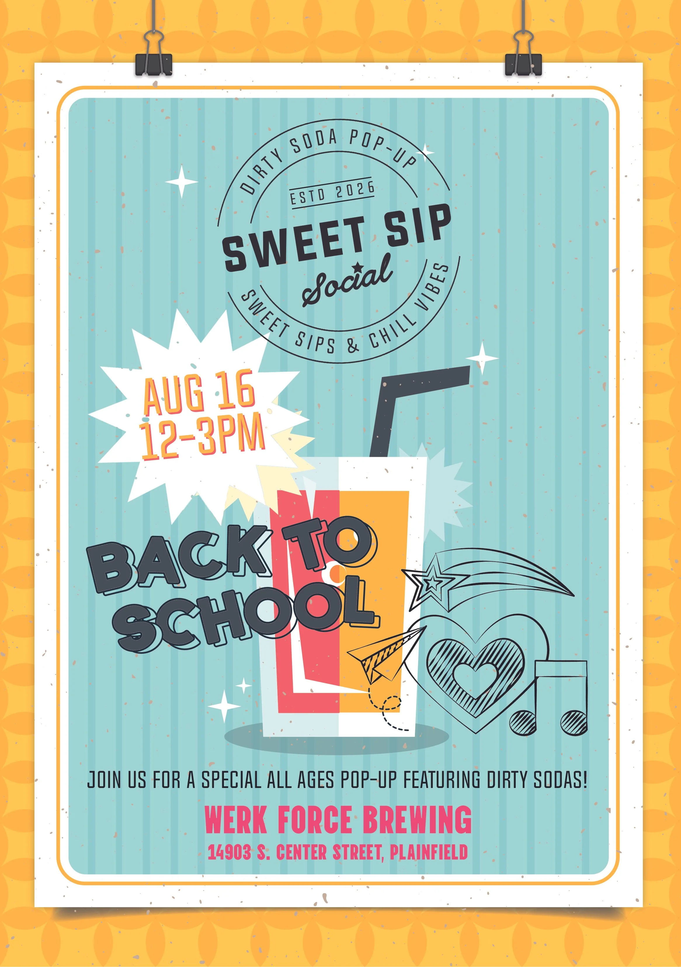 Back to School Sweet Sip Social - Dirty Soda Pop-Up