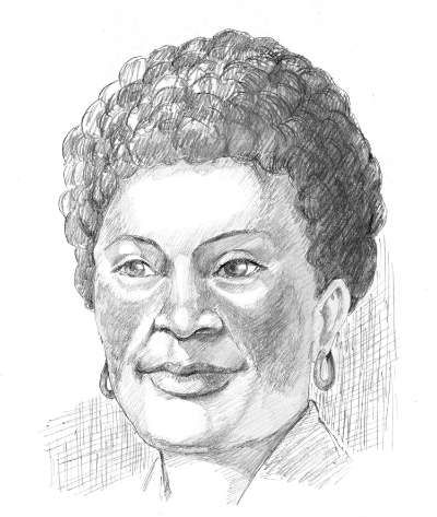 Drawing of the typical 'butterfly rash' found in Lupus.