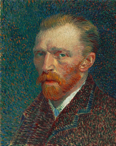 Self-portrait of Vincent van Gogh, who likely had schizophrenia