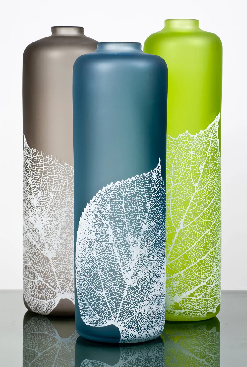 Leaf Vessel Vase - Cool Colour Collection