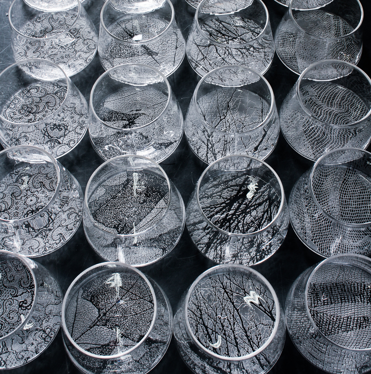 Textured Glass Tumblers