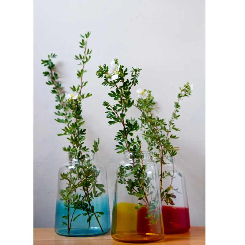Two-Tone Stem Vases - Transparent Tri-Colour