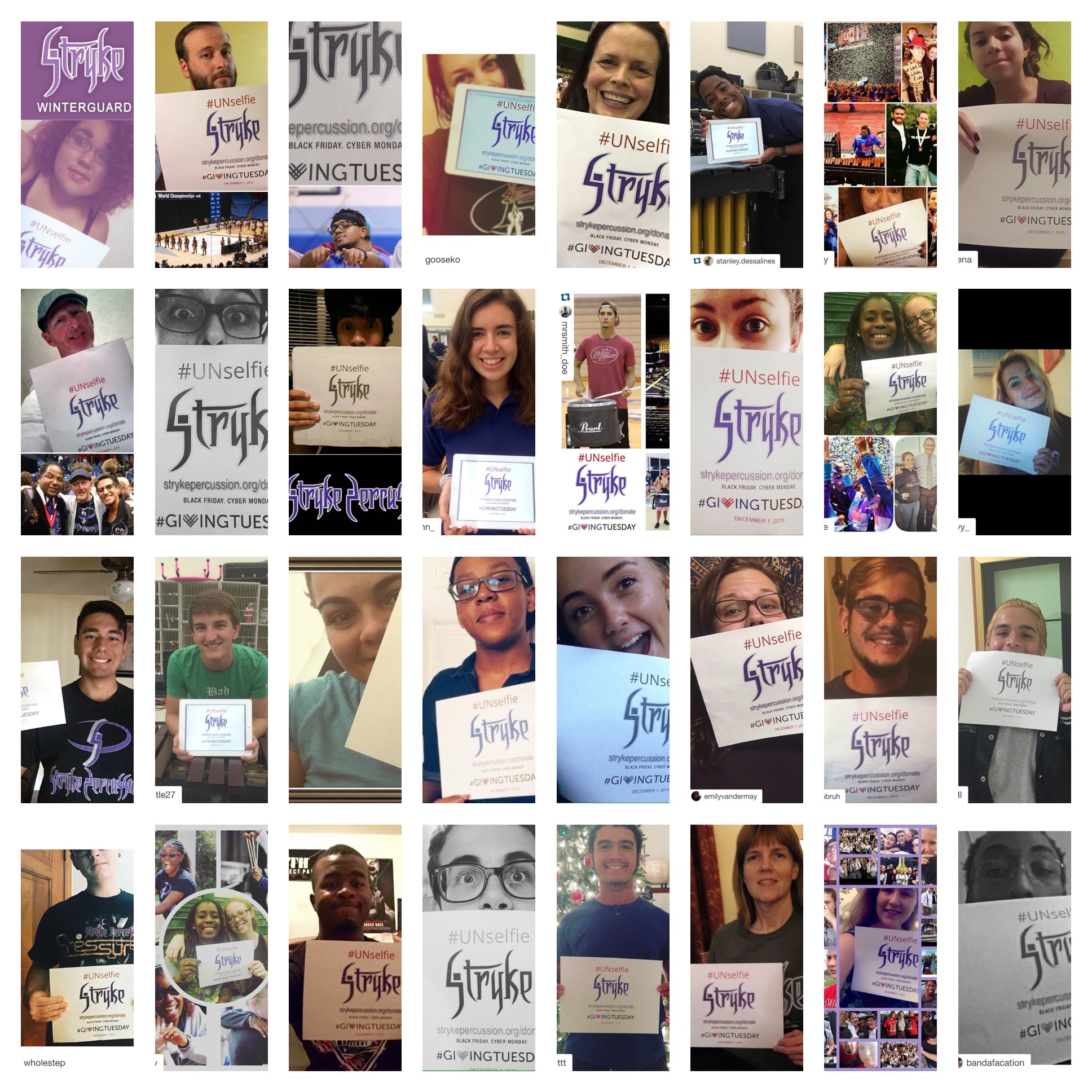 Here are some of the STRYKE #Unselfies that were posted on #GivingTuesday. Read their testimonies here. 