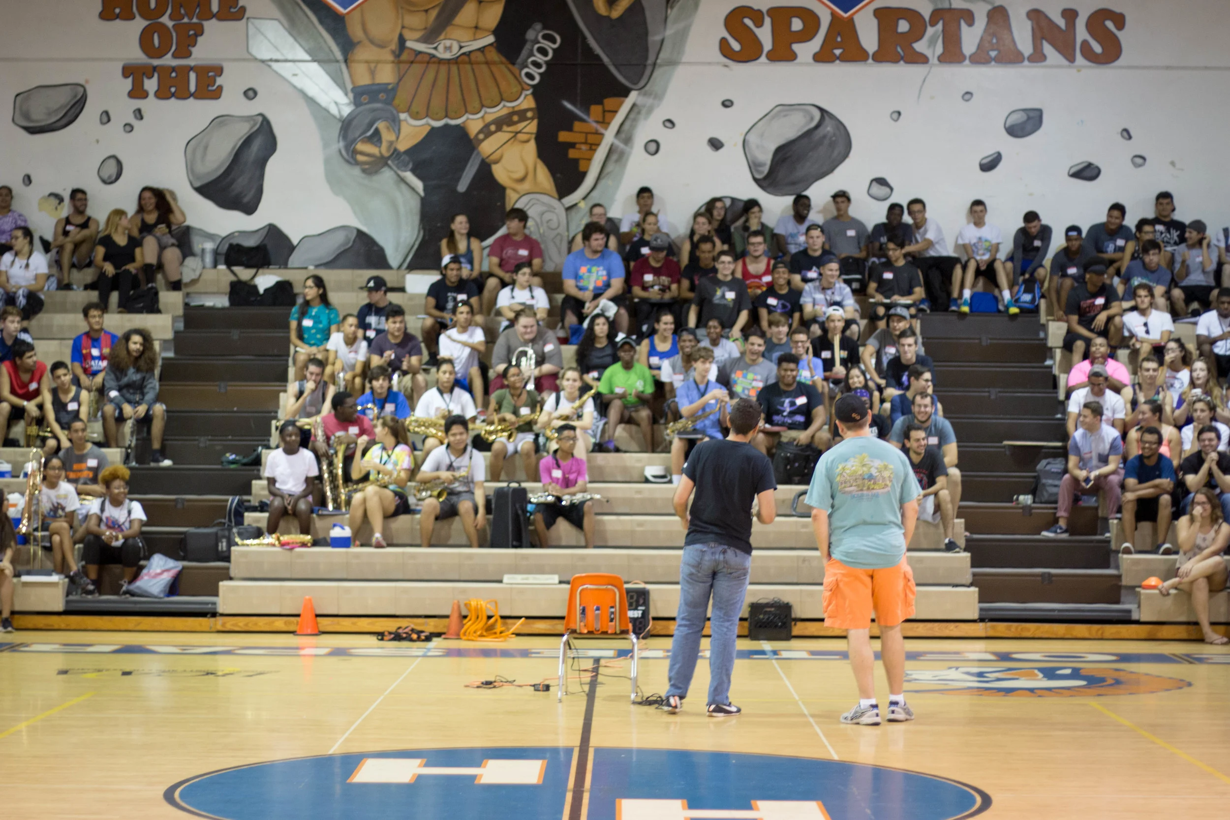 The Students are welcomed and given a breakdown of the day's schedule