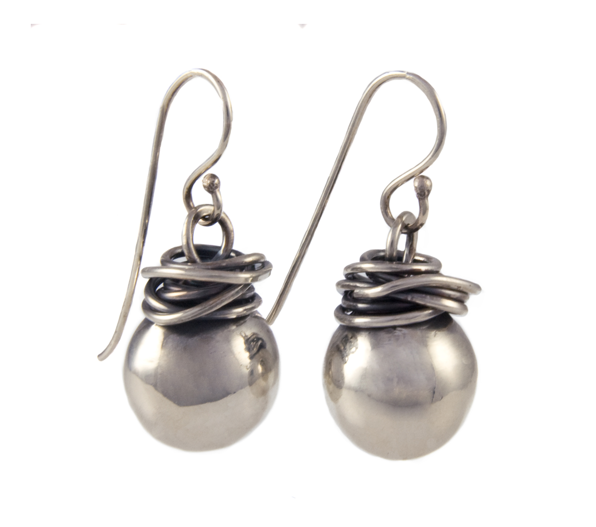 Silver Ball Earrings © Margaret Ellis