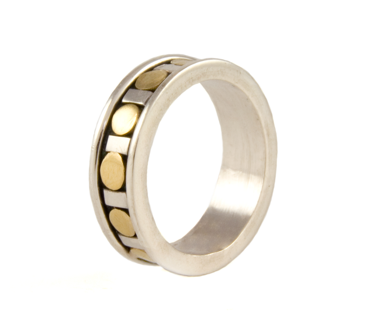 Silver and Gold Band Ring © Margaret Ellis Jewelry