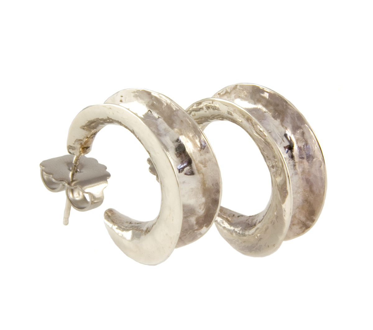 Silver Tiny Hoop Earrings © Margaret Ellis