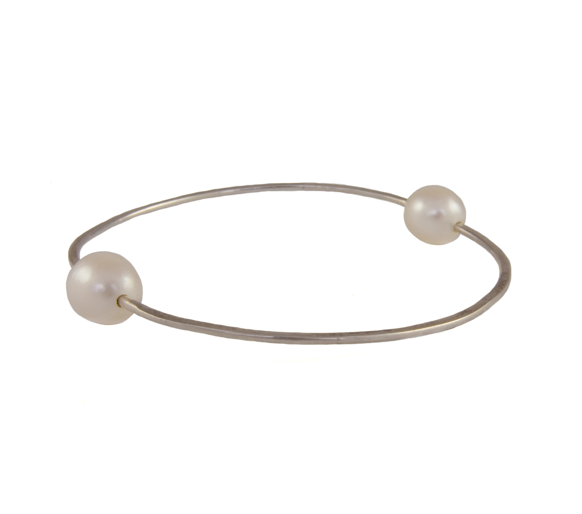 Silver Pearl Bangle Bracelet © Margaret Ellis (Copy)