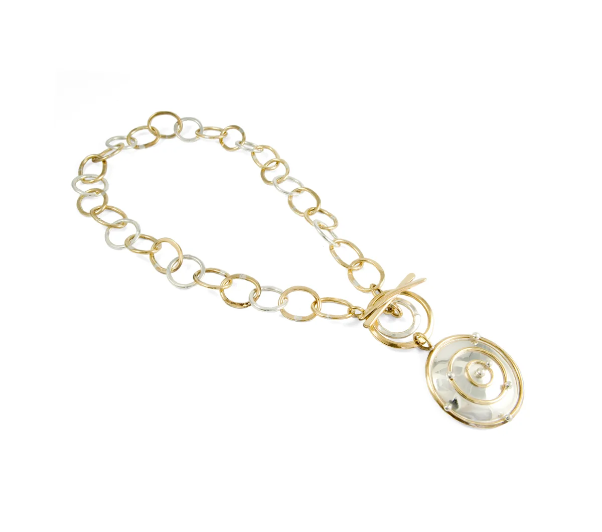 © Margaret Ellis Silver and Bronze Pendant Necklace