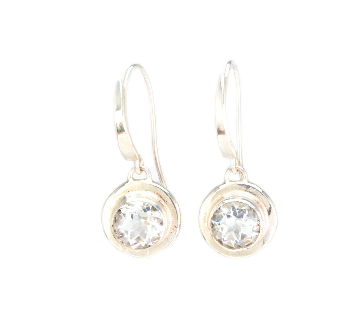 Silver White Topaz Drop Earrings © Margaret Ellis