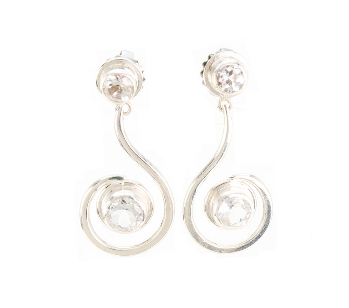 Silver and White Topaz Earring © Margaret Ellis
