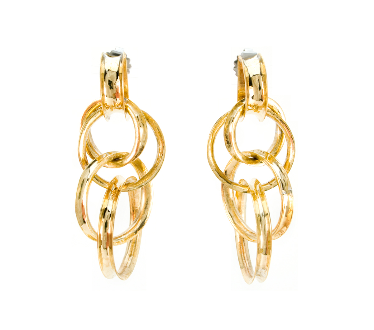 Large Bronze Multi Rings Earring © Margaret Ellis