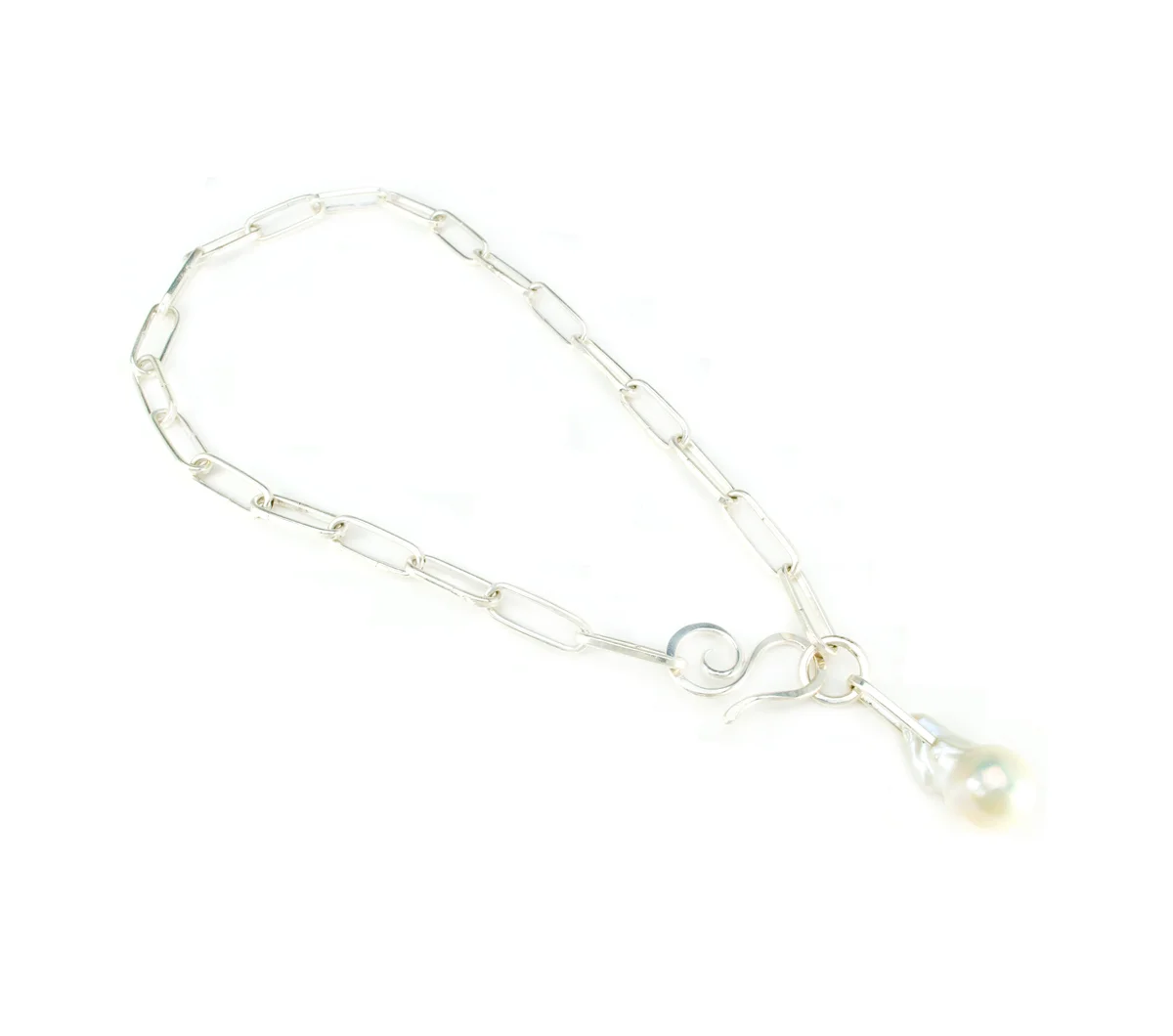 Chain Necklace with Baroque Pearl © Margaret Ellis