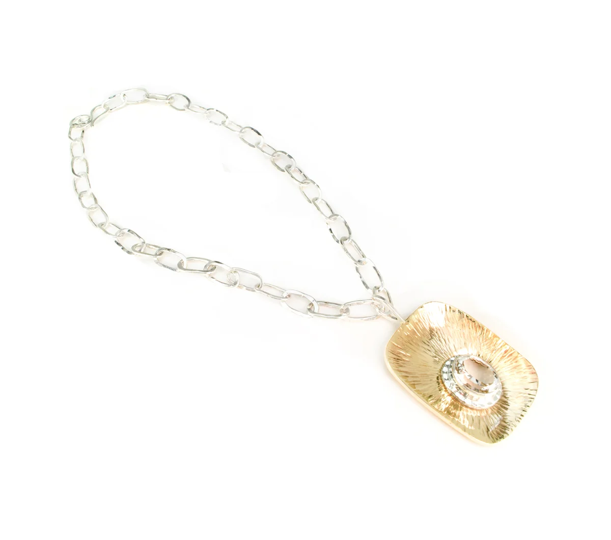 Chain Necklace with White Topaz Pendant © Margaret Ellis