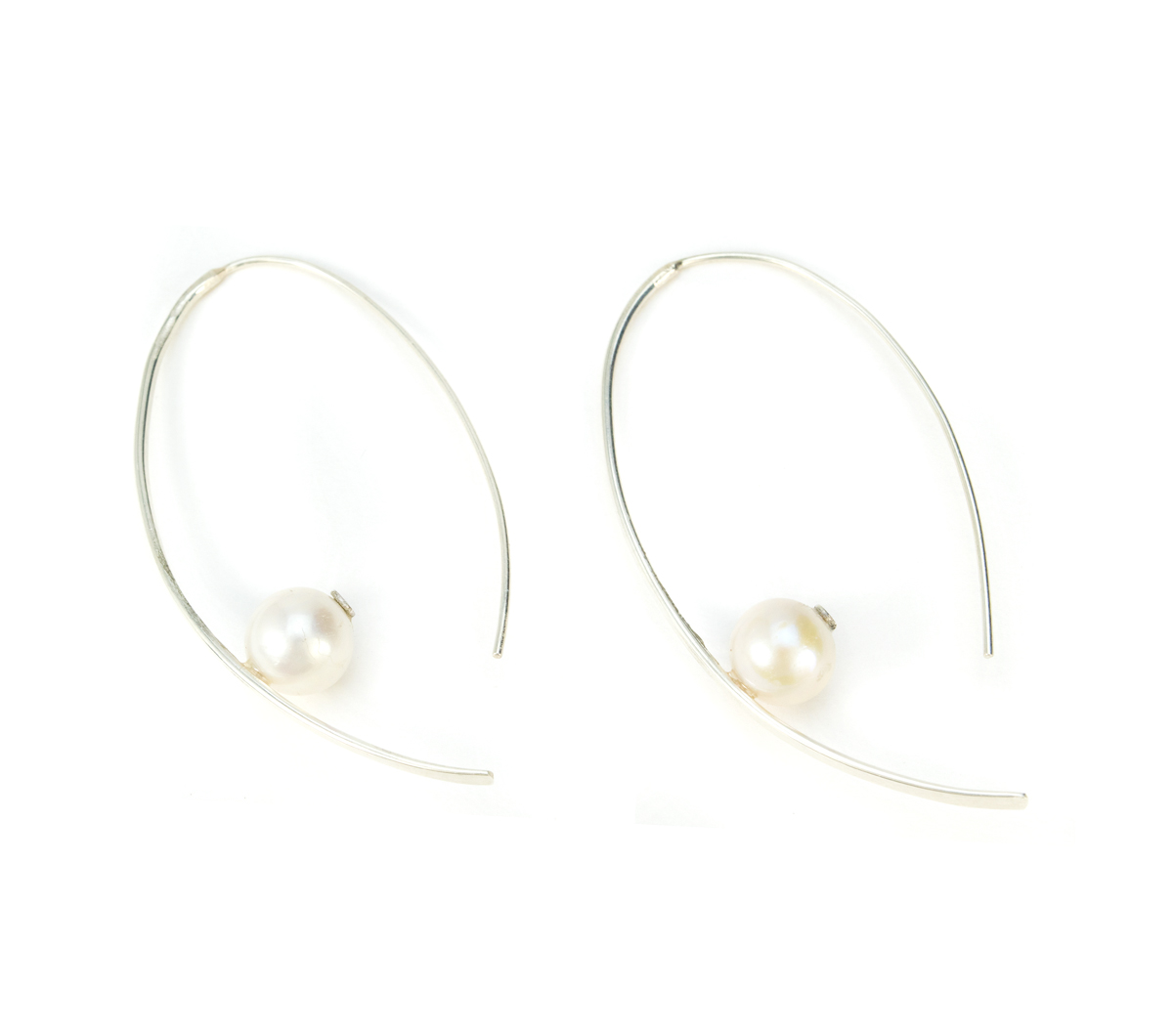 pearl threader earring