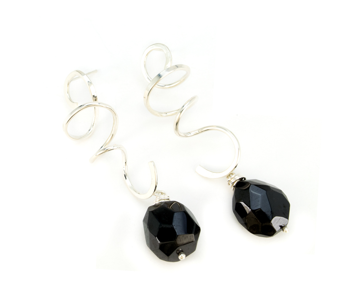 Black Spinel Silver Earring © Margaret Ellis