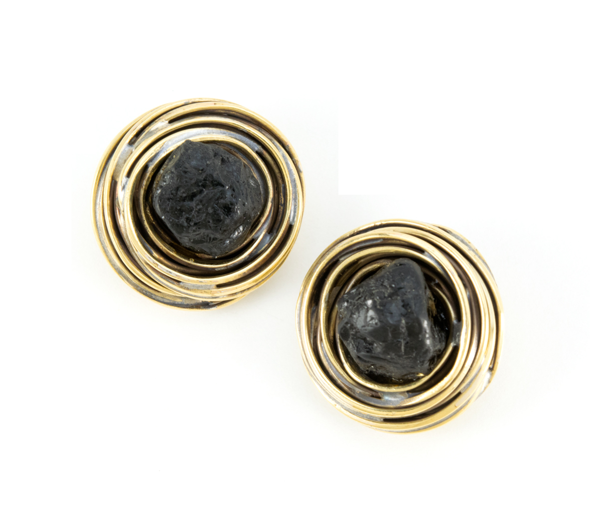 Bronze Black Tourmaline Earrings © Margaret Ellis