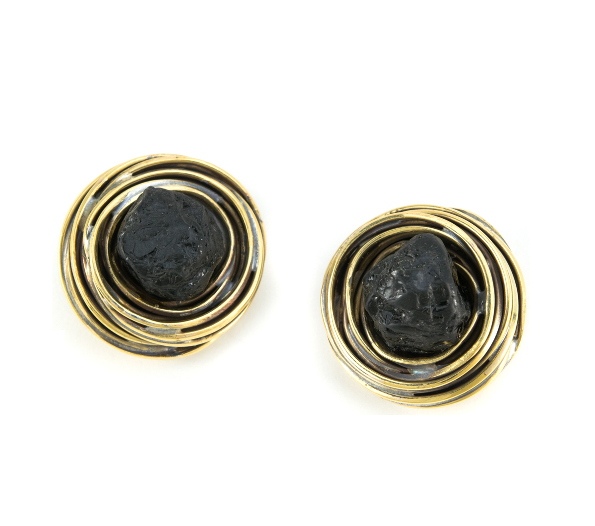 Bronze Black Tourmaline Earrings © Margaret Ellis