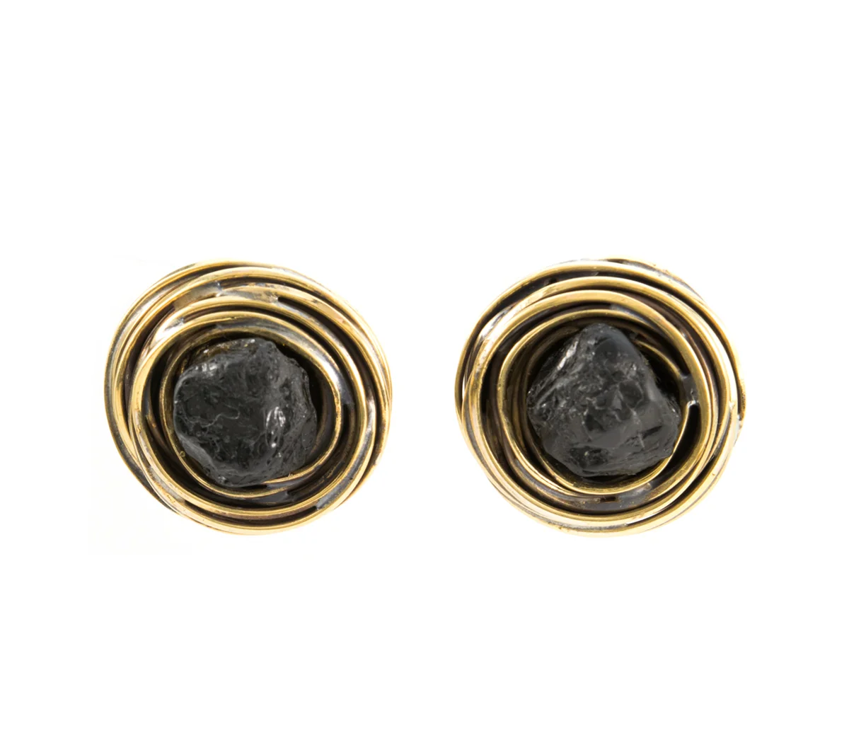 Bronze Black Tourmaline Earrings © Margaret Ellis