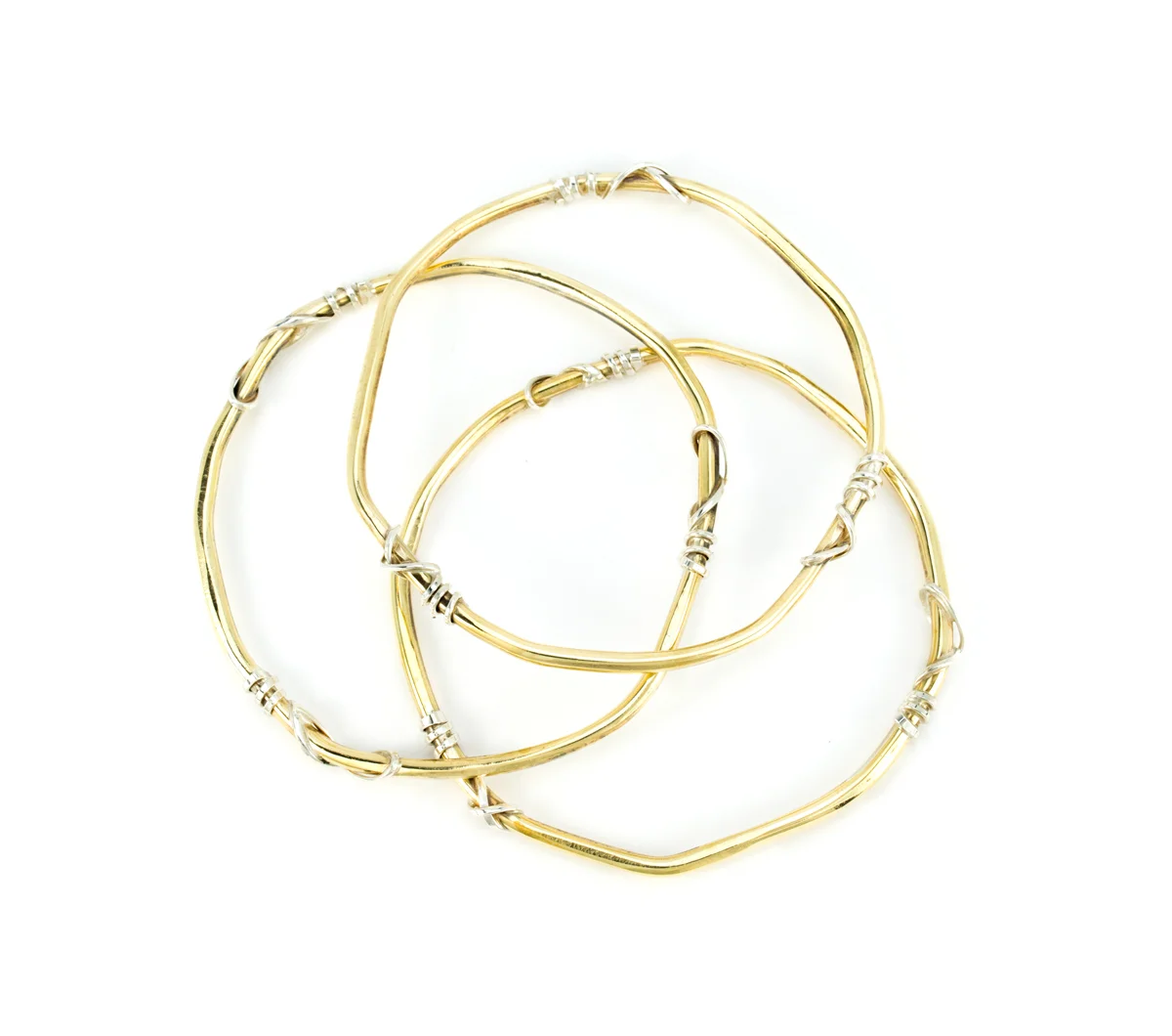 Bronze & Silver Bangle Bracelet Set © Margaret Ellis