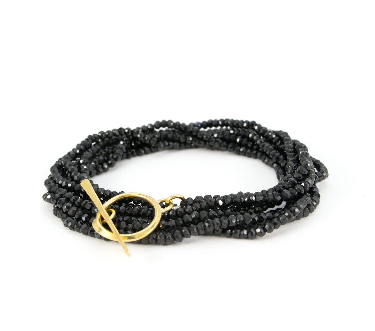 Bronze Black Spinel Wrap Bracelet © Margaret Ellis