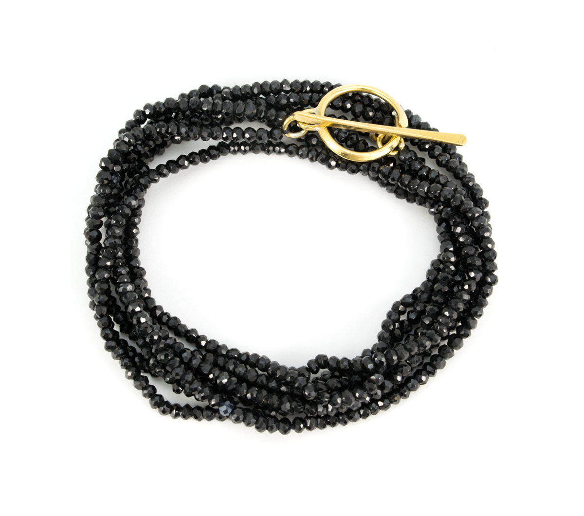 Bronze Black Spinel Wrap Bracelet © Margaret Ellis