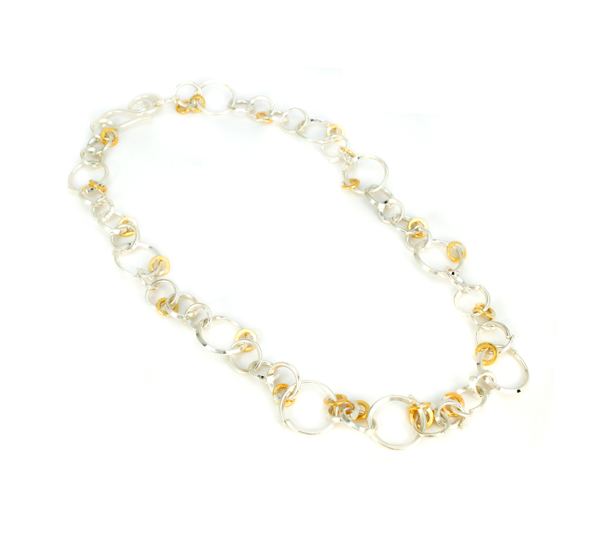 Silver & Bronze Chain Necklace © Margaret Ellis