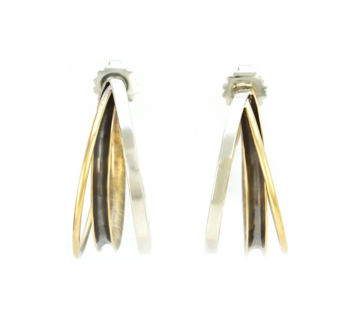 Silver and Bronze Hoop Earring © Margaret Ellis
