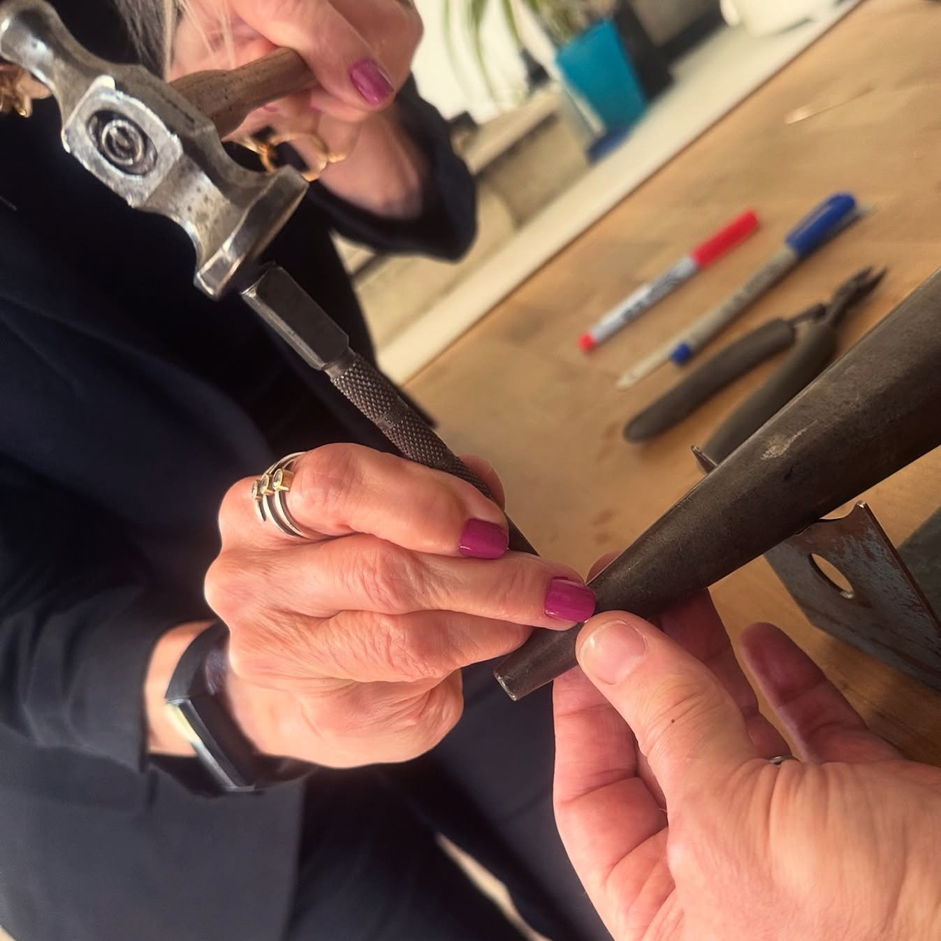 Join ME in our Studio on Friday, June 20th for our first Metalsmith Workshop of the summer. Guided by our expert artisans with decades of experience, you&rsquo;ll learn the fundamentals of traditional metalsmithing as you design, shape, and finish yo