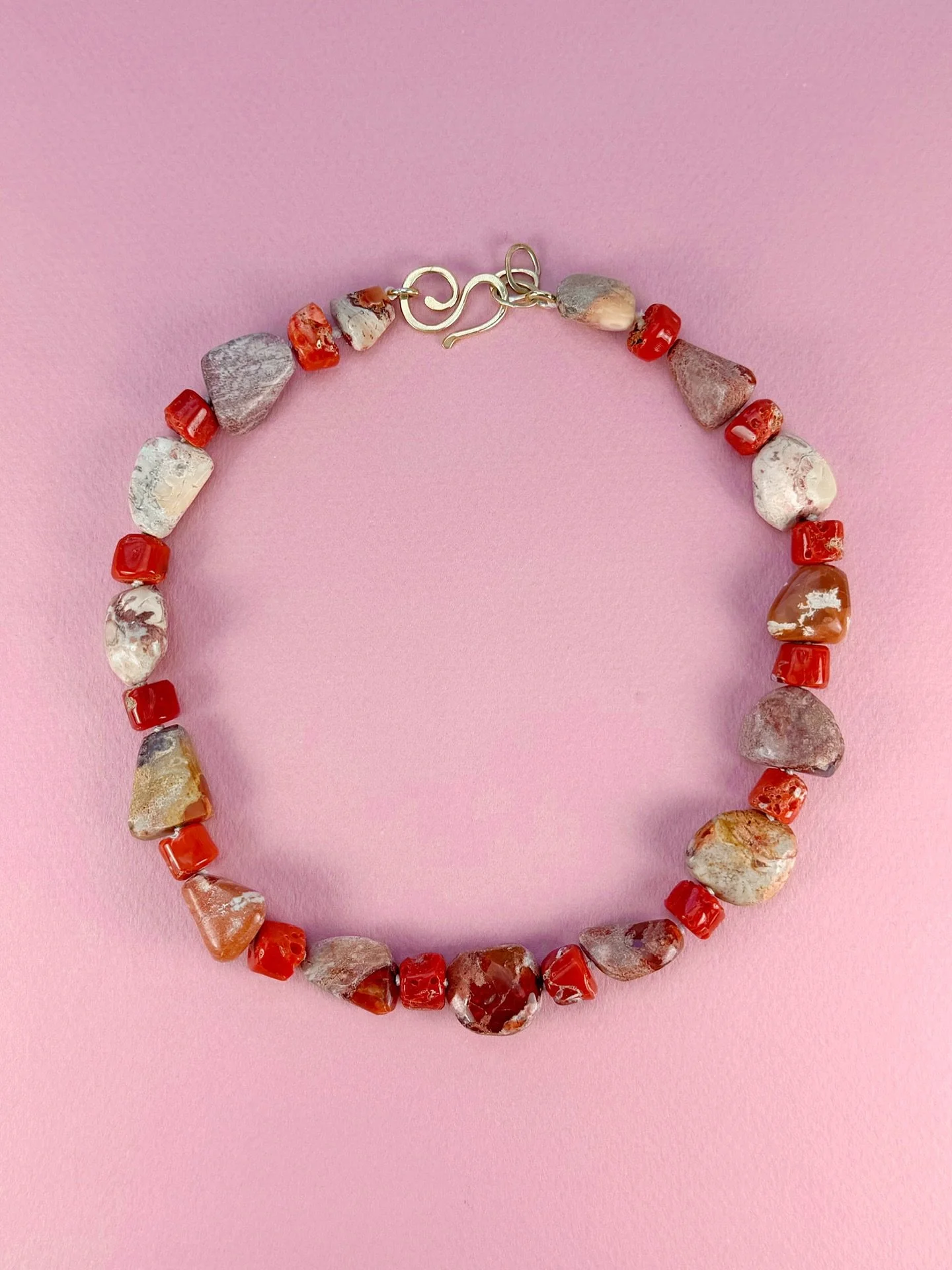 Collectible, handcrafted jewelry&mdash;designed for everyday wear.

A one-of-a-kind Opal &amp; Coral Necklace, handmade in Nashville using hand-selected stones from the ME archives and finished with our signature S-hook.

Ready to wrap today. 🎁